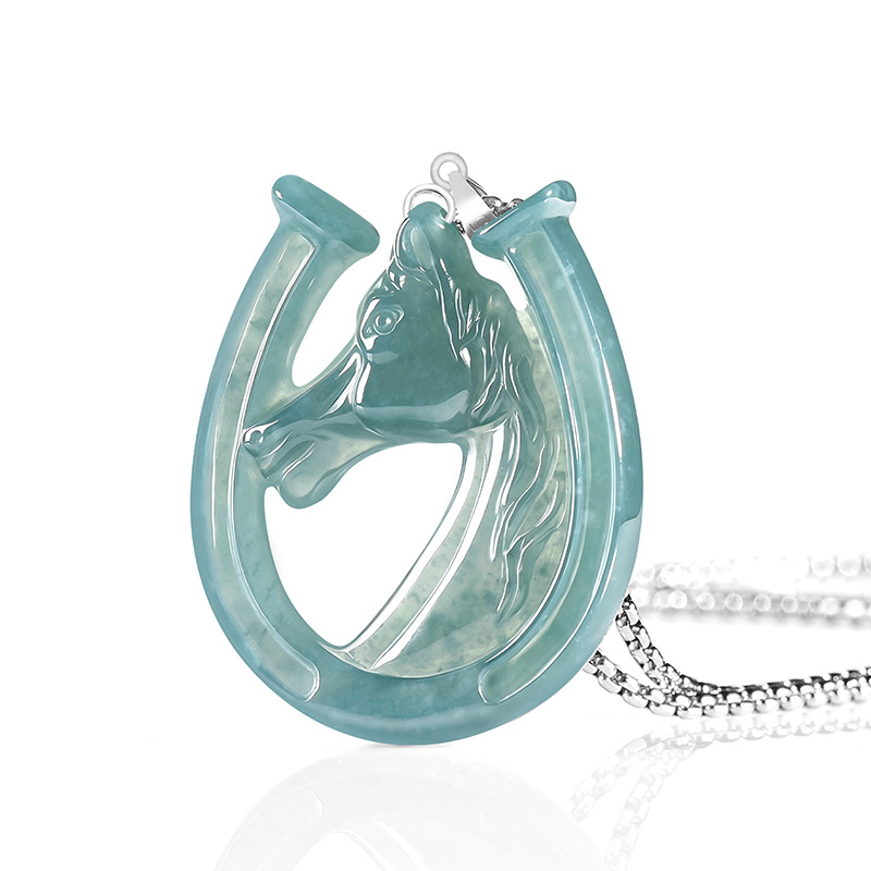 Jewelry & Watches Vitopoulos - S925 Silver Natural Blue Water Jade