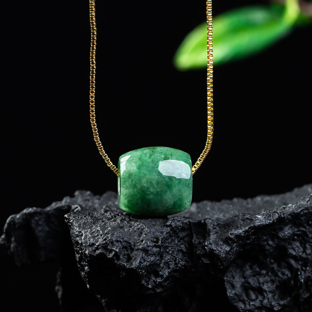 Necklace Pendant - Natural Real Jade Bead Pendant Myanmar