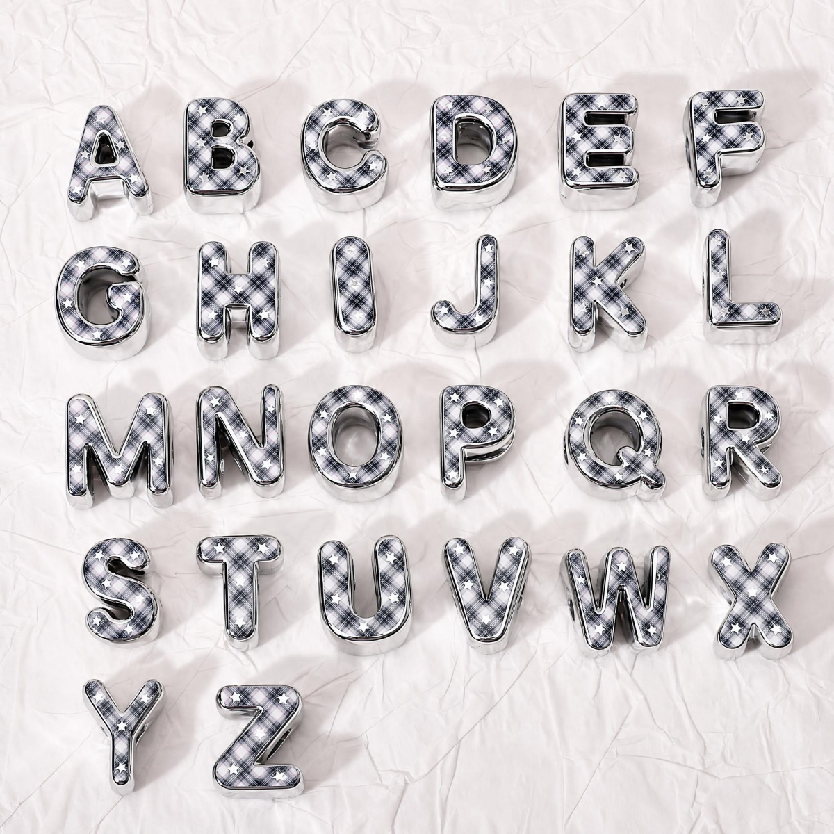 1pc Acrylic Black White Plaid  - Jewelry Quotes review and price