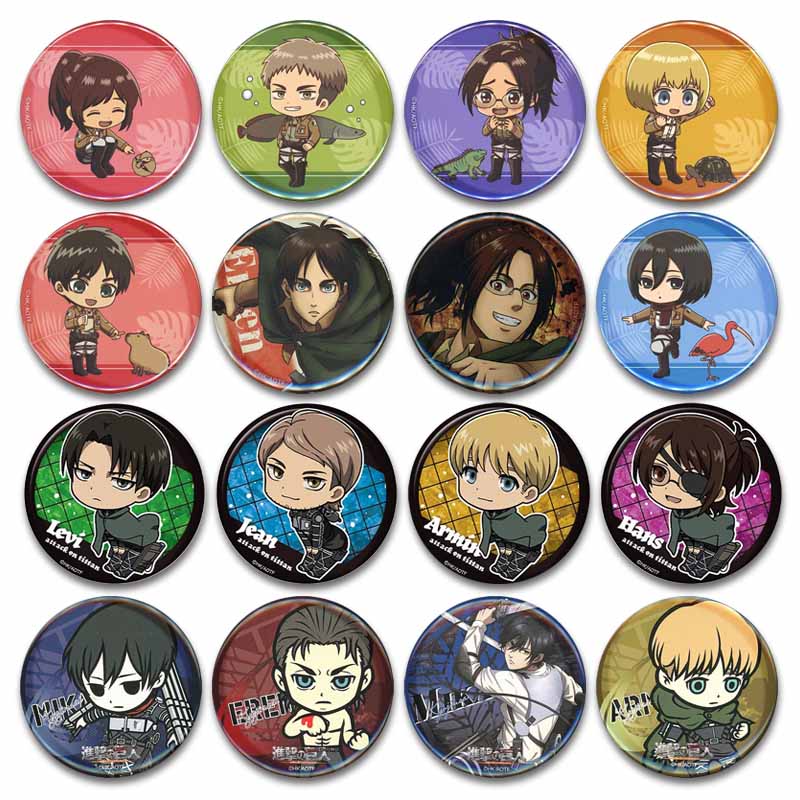 Attack on Titan Lapel Pins Cre - Levi Jewelry & Watches Inc review and price