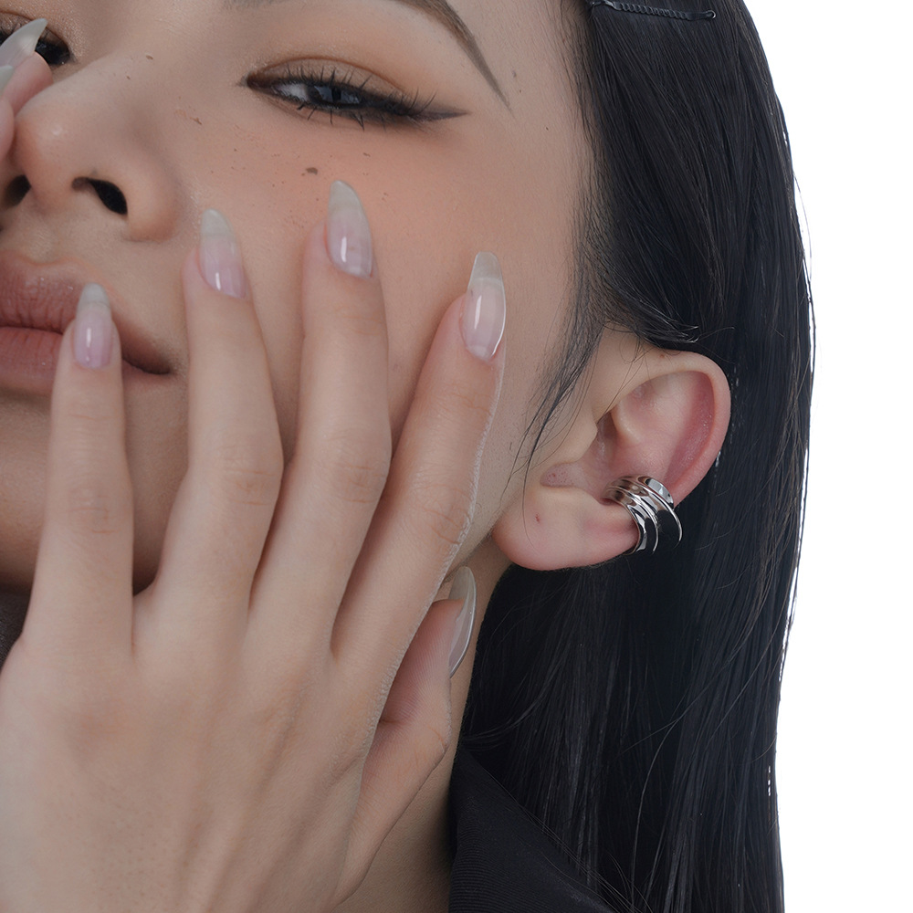 F.I.N.S 1PC Exaggerated Wide S - Ear Cuff No Piercing review and price