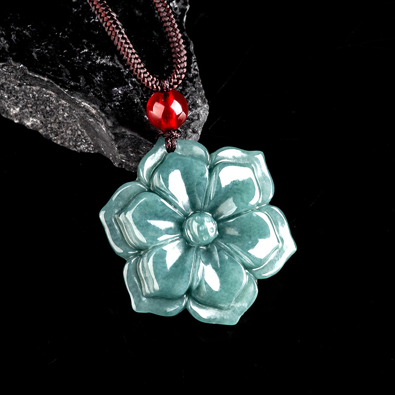 Burmese Jadeite Flower Pendant - Necklace Pendant review and price