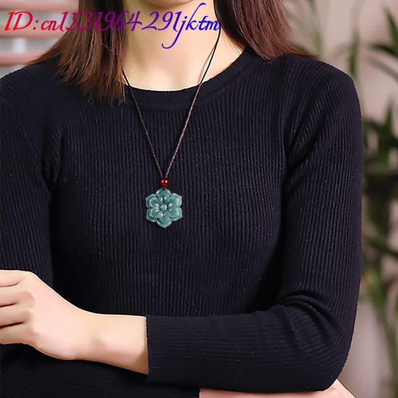 Burmese Jadeite Flower Pendant - Necklace Pendant review and price