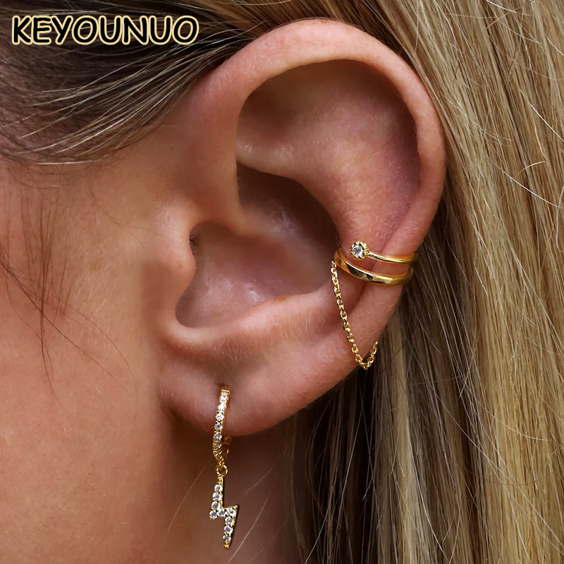 KEYOUNUO Gold Filled Silver Co - Ear Cuff No Piercing review and price