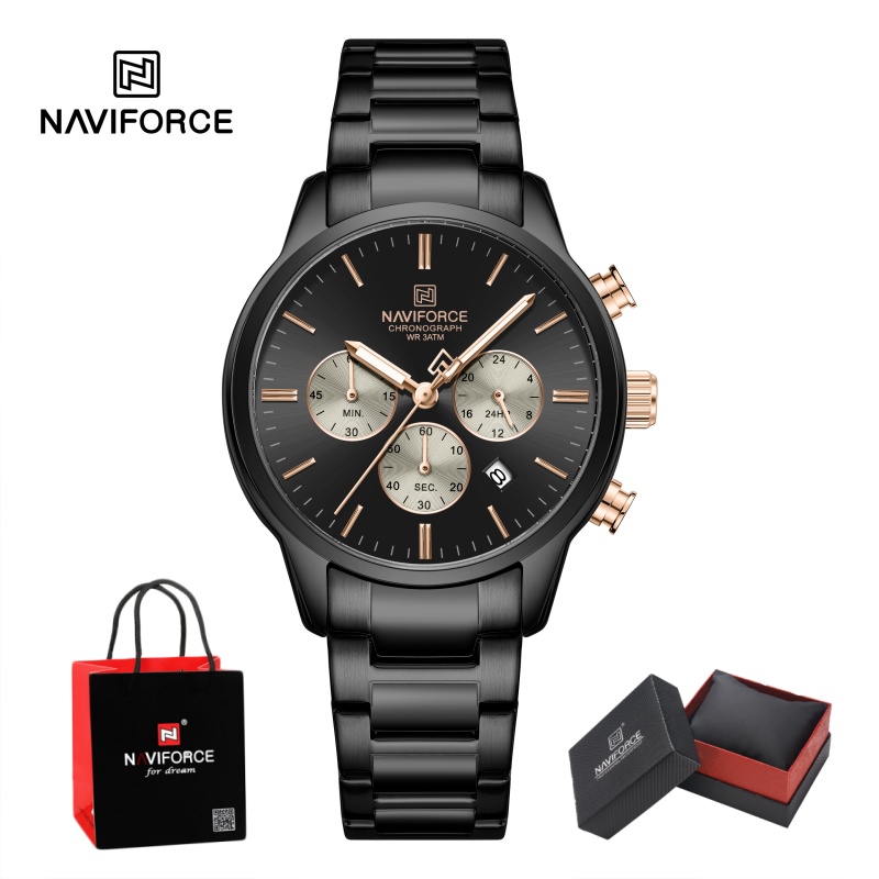 NAVIFORCE Men Quartz Chronogra - Watch Display Box review and price