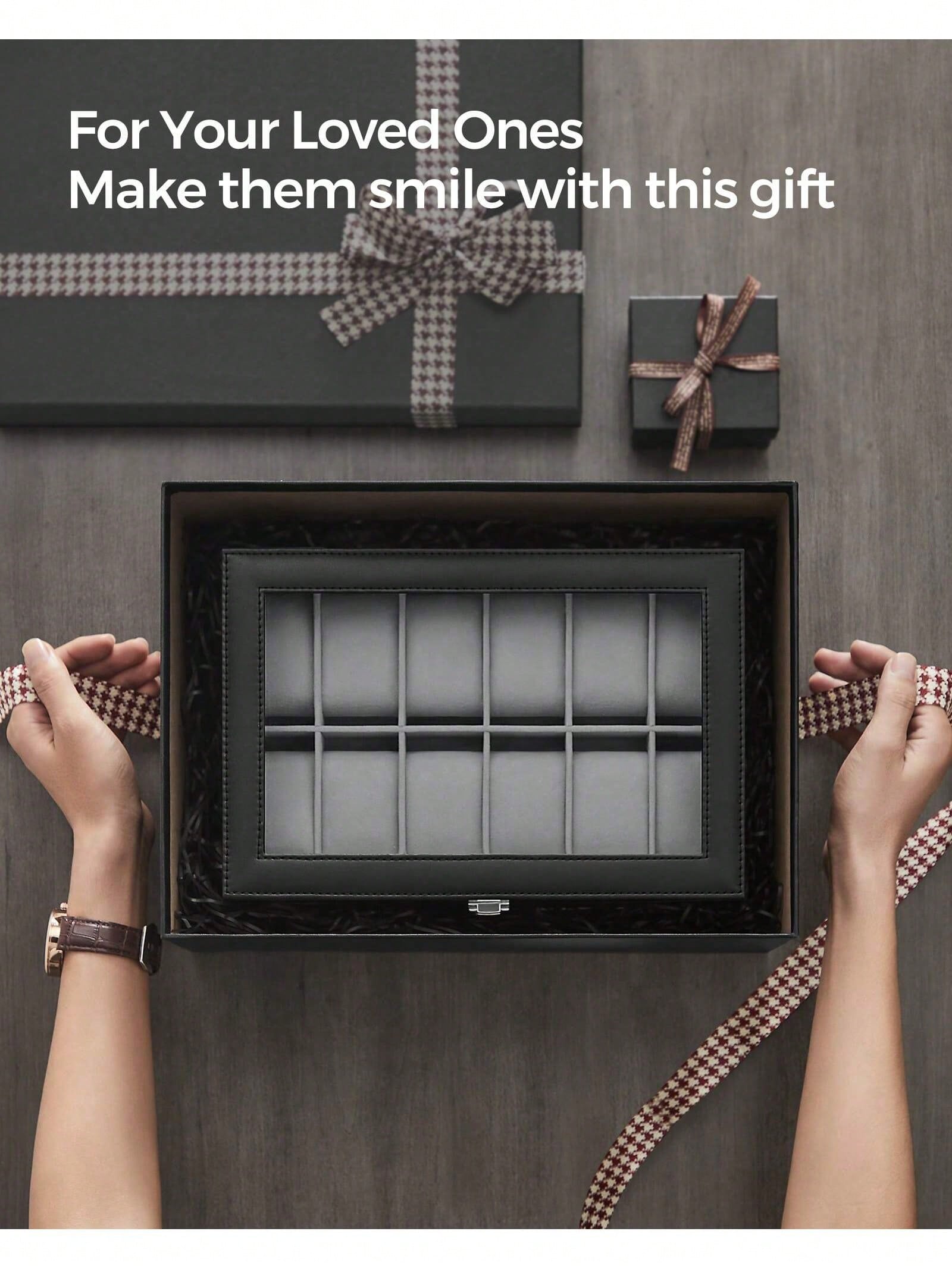 12-Slot Lockable Watch Box wit - Watch Display Box review and price