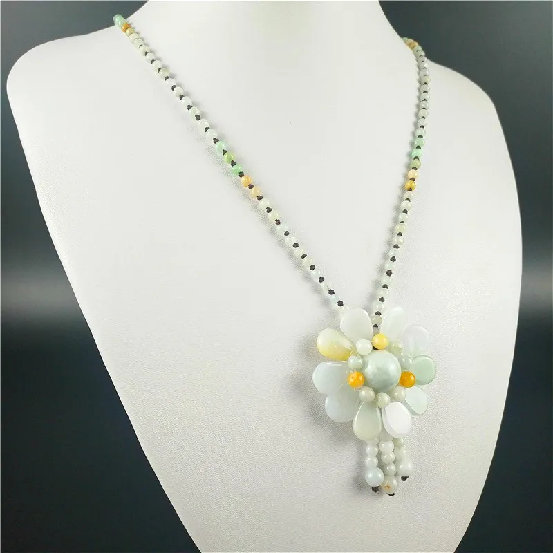 Certified Burmese Jade Sunflow - Necklace Pendant review and price
