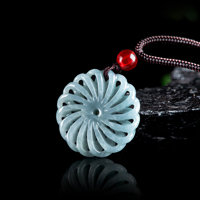 Burmese Jadeite Flower Pendant - Necklace Pendant review and price