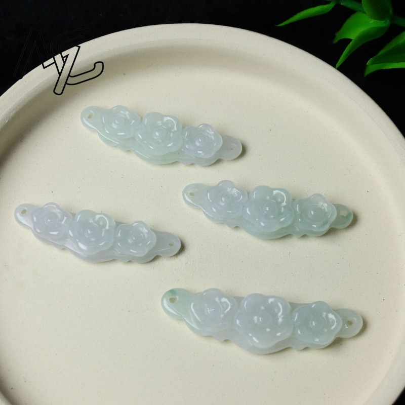 1pc Natural Jadeite Emerald Fl - Jewelry & Watches Vitopoulos review and price