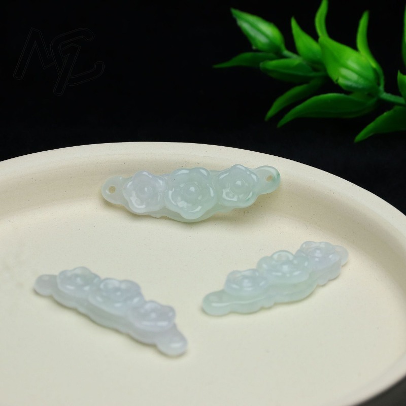 1pc Natural Jadeite Emerald Fl - Jewelry & Watches Vitopoulos review and price