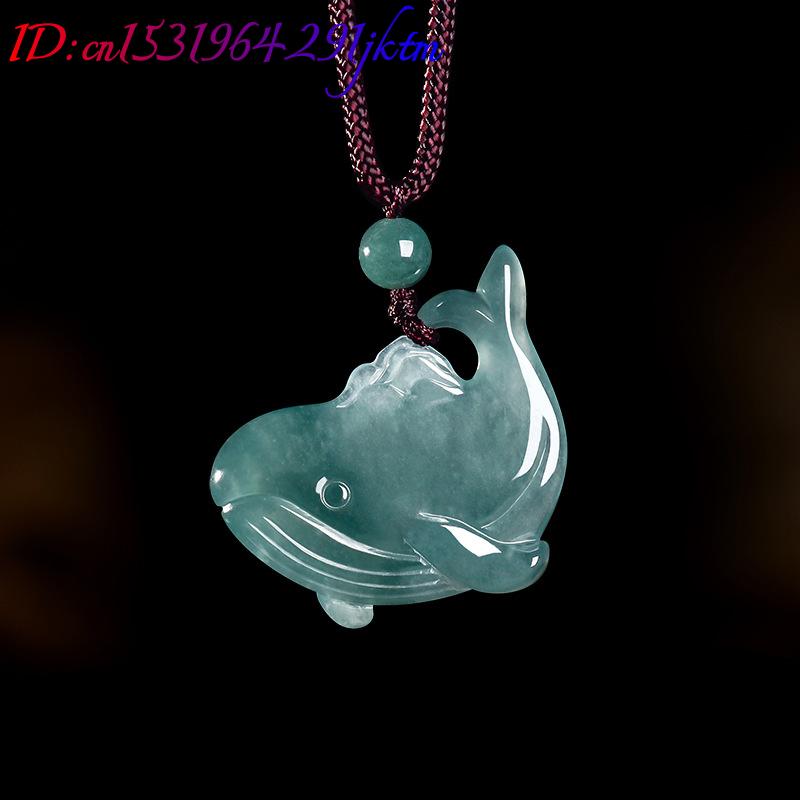 Natural Burmese Jadeite Whale  - Necklace Pendant review and price