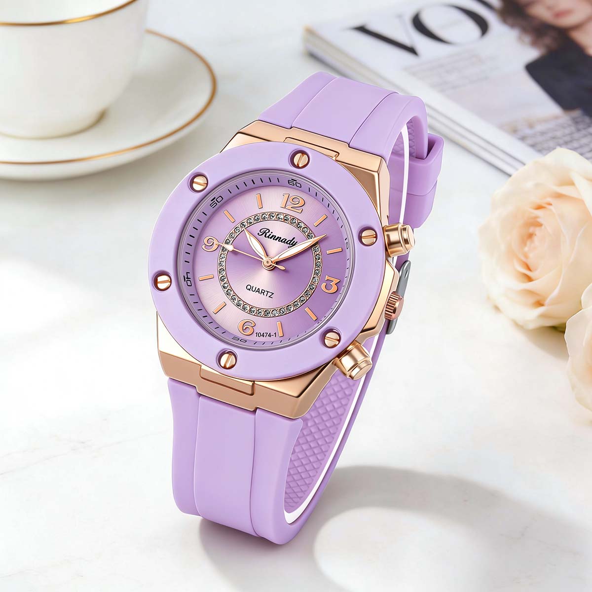 Casual Ladies Watch Crystal Di - Jewelry Watches Gold review and price