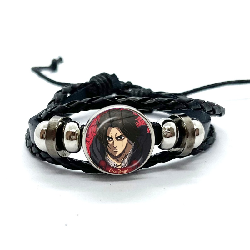 Attack on Titan Leather Bracel - Levi Jewelry & Watches Inc review and price