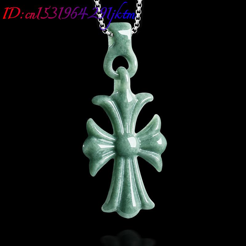 Natural Burmese Jadeite Cross  - Necklace Pendant review and price