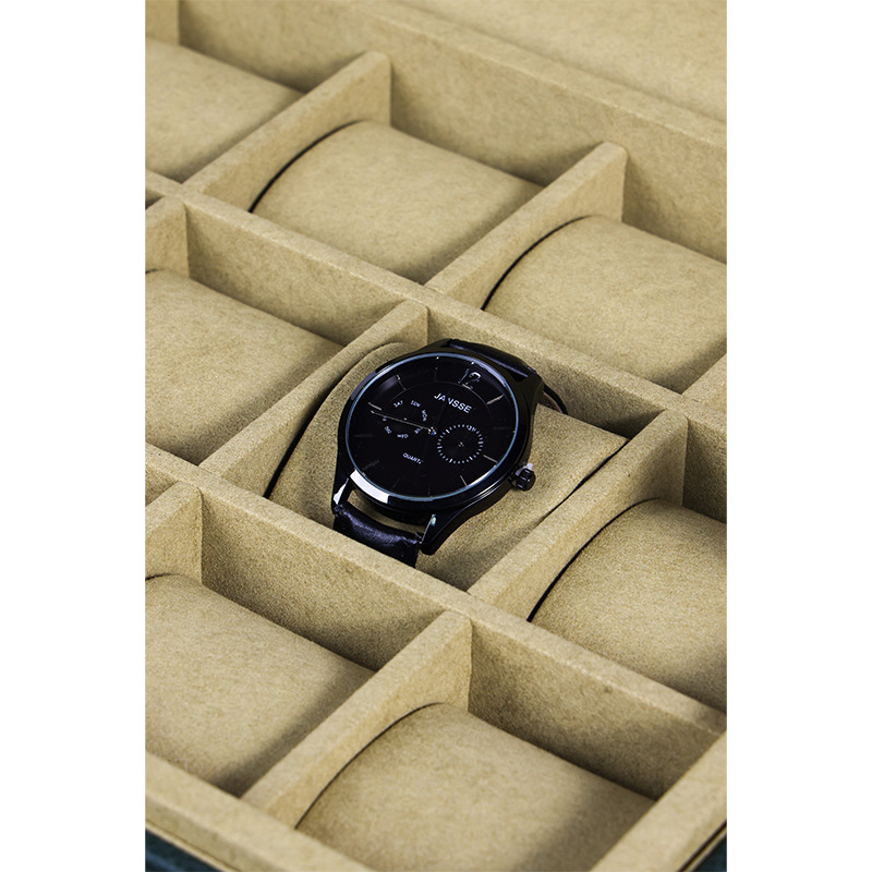 OEM ODM Luxury 15 Slots Green  - Watch Display Box review and price