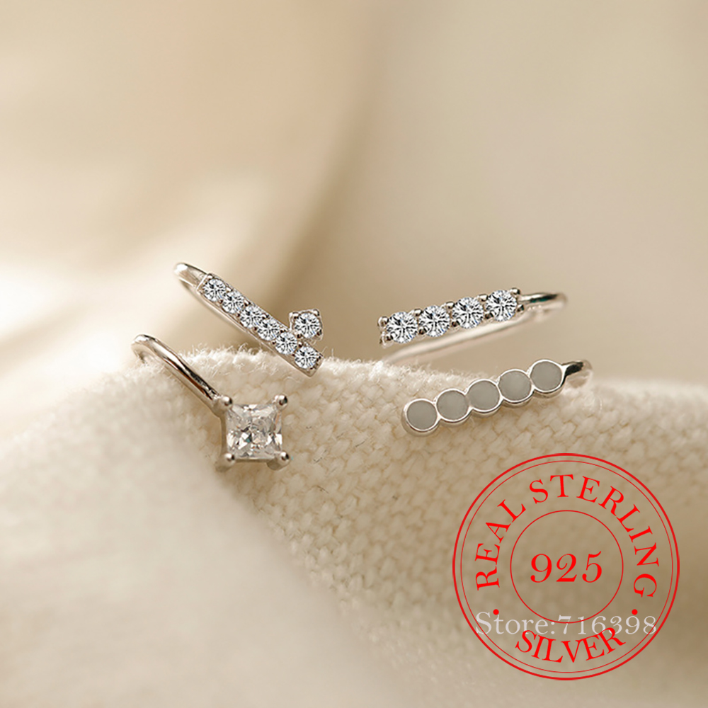925 Sterling Silver Asymmetric - Ear Cuff No Piercing review and price