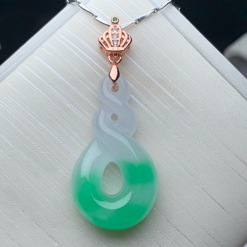 Jade Ice Type with Floating Em - Necklace Pendant review and price