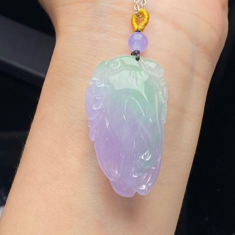 Jade High-Ice Green-Patterned  - Necklace Pendant review and price