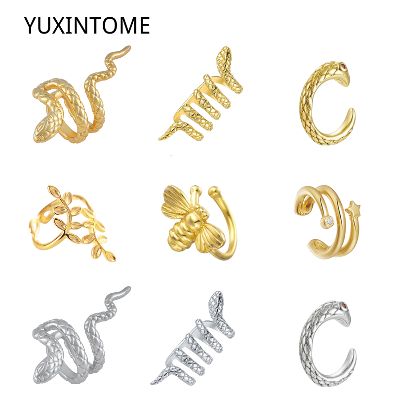 1PC Plated 24K Gold Vintage Cr - Ear Cuff No Piercing review and price