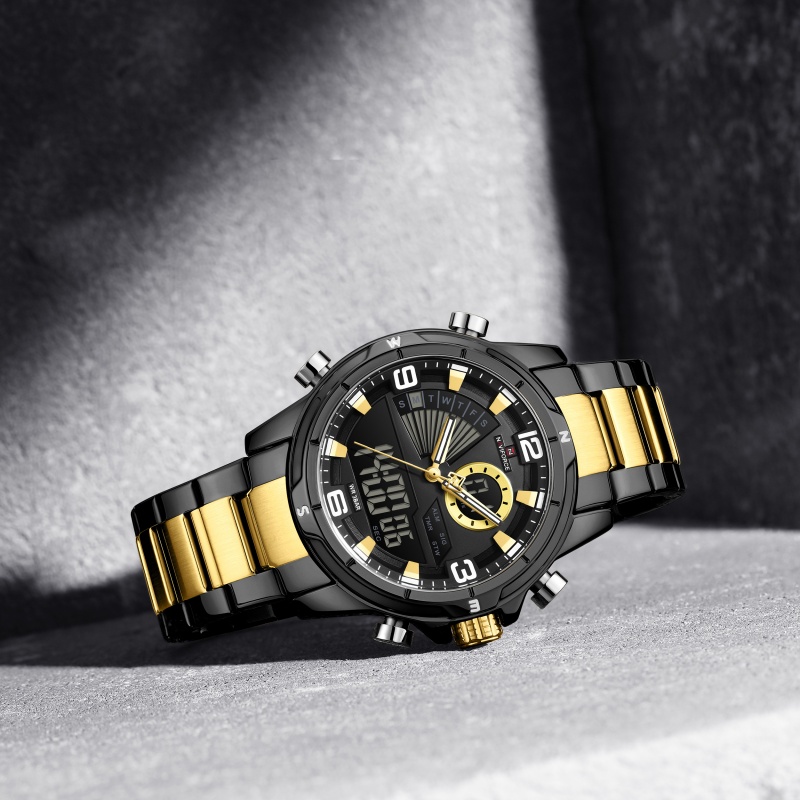 NAVIFORCE Men Dual Display Wat - Watch Display Box review and price